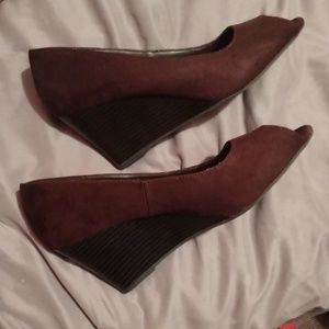 Cato Shoes - Brown wedges, open toe Cato Shoes - Brown wedges, open toe